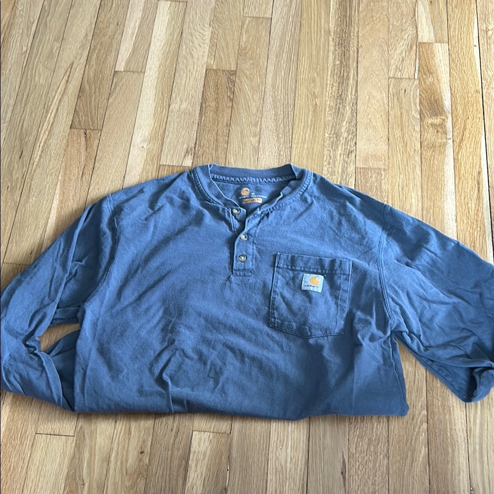 Carhartt Men's Blue Henley Shirt